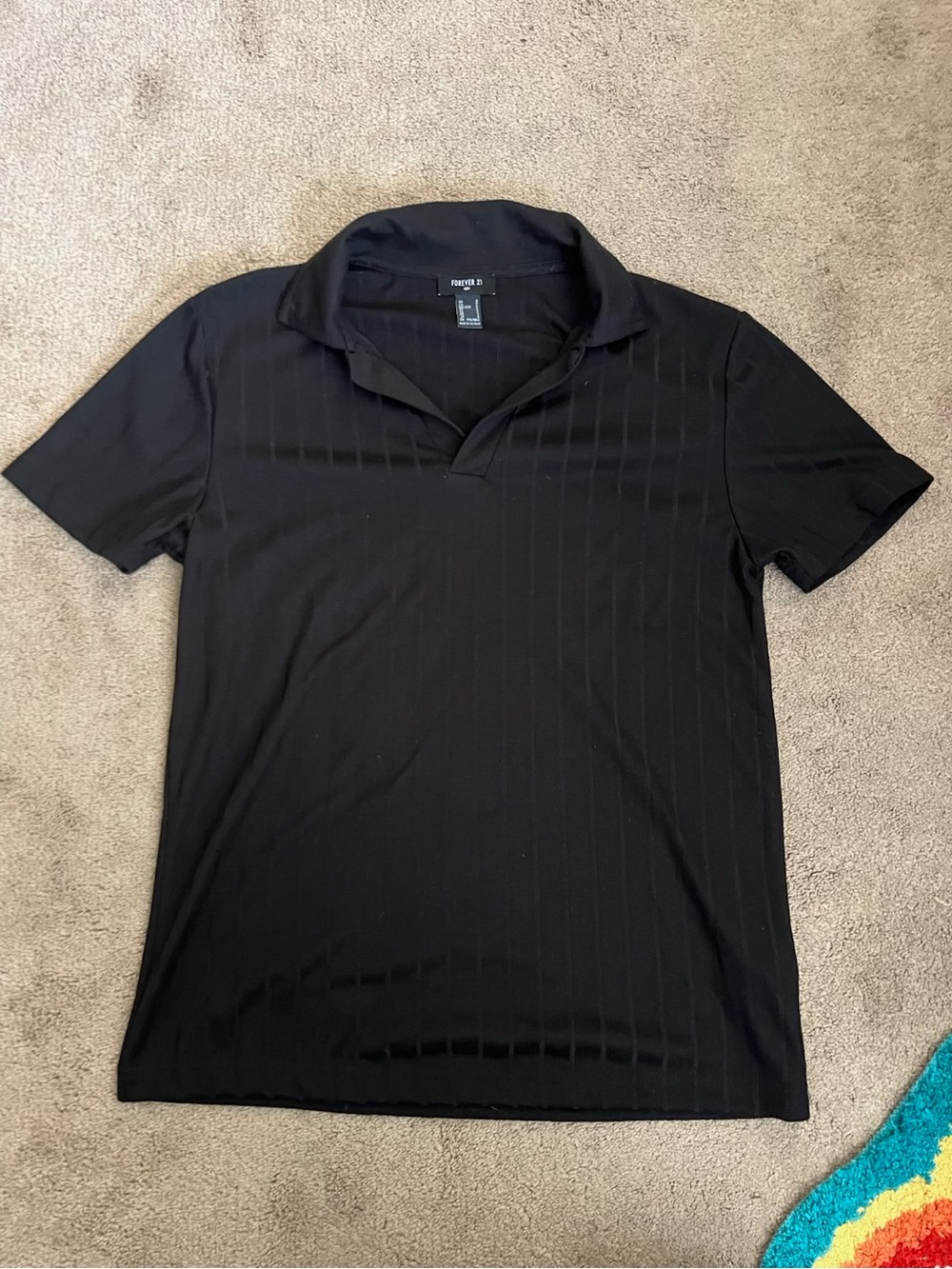 Forever 21 Black Men’s Short-Sleeve Polo
